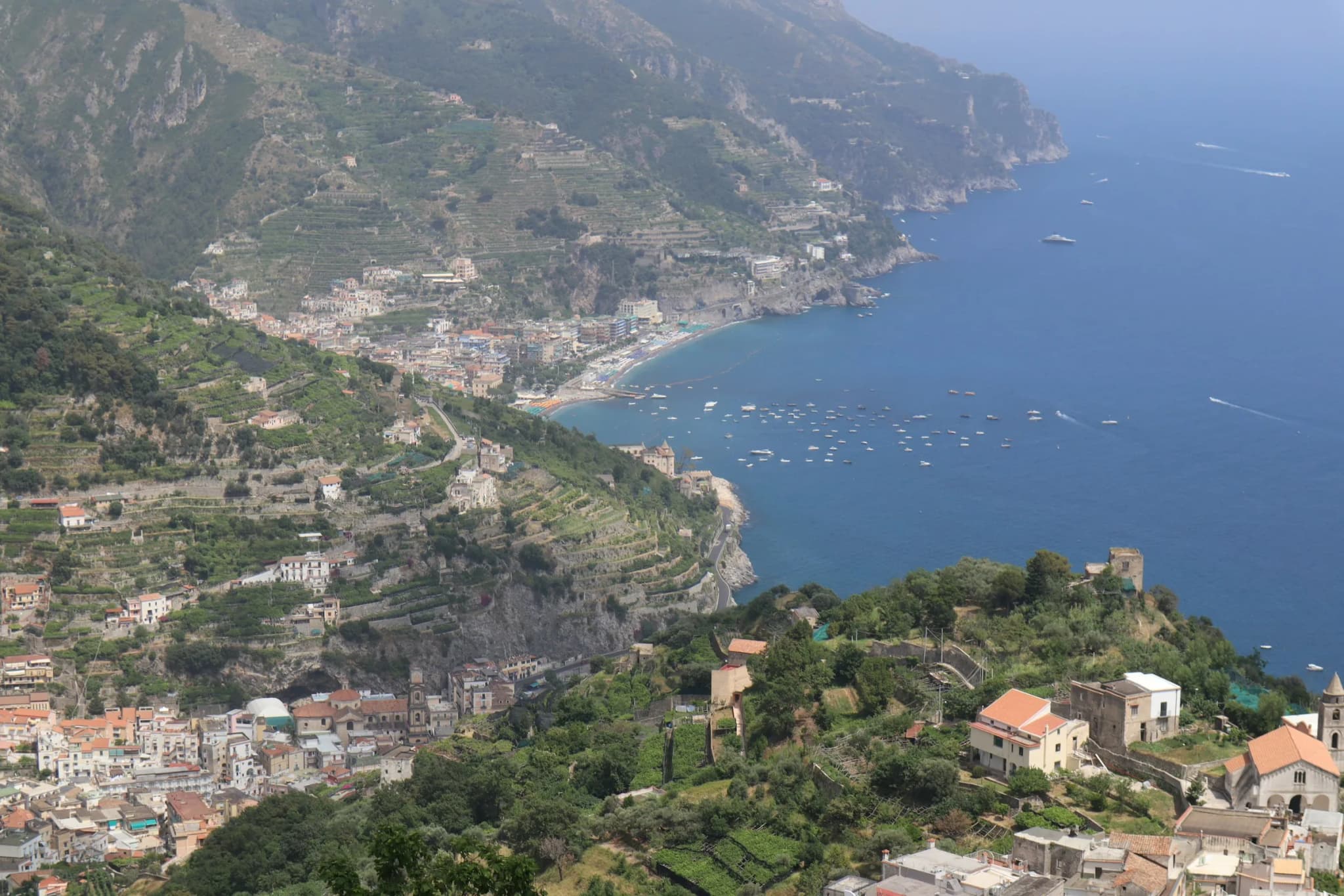 Minori and Maiori from above, the two bays one after the other